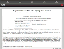 Tablet Screenshot of centergrovelassieleague.org